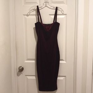 Velvet dress by Boohoo